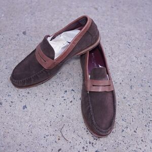 Silver Street London Men's 9 Ancona Suede Penny Loafers Articuno Aladdin